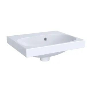Geberit Acanto Handwaschbecken, 45x38cm 504636011 ohne Hahnloch, mit Überlauf, weiß