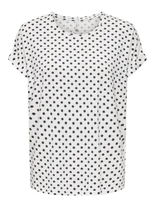 ONLY - ONLMOSTER S/S AOP TOP CS JRS Cloud Dancer - Gr. - S