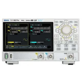 DG852 Pro Function Arbitrary Waveform Generator 50MHz 2CH 625MSa/s High Accuracy Portable Design with 7 inch Touch Scree