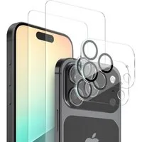 Tec-Expert Displayschutzglas 2x 9H Kamera und Displayglas für Apple iPhone 17 Pro Max für Apple iPhone 17 Pro Max, Kamera + Display Schutzglas, 4 Stück, Kameraschutz, Displayschutz, Schutzglas, kratz- & stoßfest
