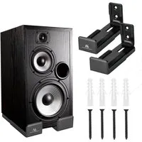 Maclean Soundbar-Halterung MC-932 Wandhalterung für 1 Soundbar oder 2 Lautsprecher, (2-tlg., 90–154 mm Tiefe • bis 15 kg • Heimkino & Wohnzimmer)