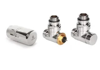Terma Set Thermostat-Eckventil CYLINDER GZ 1/2"-Ø16x2, Ø15 , WRZTCG3-ST, Silber WRZTCG3-ST