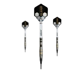 Unicorn Hexium Style 01 Black &amp; Gold Softdarts - 22g
