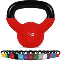 MSports® Kettlebell Kettlebell Professional Neopren 2 – 30 kg inkl. Übungsposter