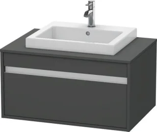 Duravit Ketho Konsolenwaschtischunterbau wandhängend Graphit Matt 800x550x426 mm - KT679404949 KT679404949