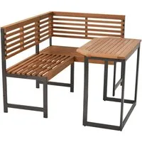 MERXX Eckbankgruppe »Eckbank Set«, (Set, 2-tlg), Eckbank und Klappentisch aus Akazienholz, flexibel Montageoptionen