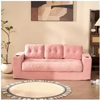 LITBIRD Sofa Bodensofa 3-Sitzer 190 cm, modulares Kordstoff Sofa mit Rückenlehne, 1 Teile, Jugend- & Studentensofa, bequemes Relax Sofa