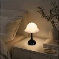ZMH LED Tischleuchte Akku Tischlampe Aufladbar Touch Dimmbar Schlafzimmerlampe, USB-Ladefunktion, LED fest integriert, 2000K-6500k, Kabellose Nachttischleuchte Tragbare Lampe für Wohnzimmer