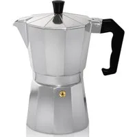 Krüger Espressokocher, 0,7l Kaffeekanne, traditionell italienisch, aus Aluminium, mit Silikon-Dichtungsring