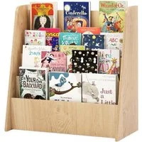 KOMFOTTEU Kinderregal Bücherregal Holz Hängefächerregal Bücherkiste, mit 4 Ablagefächern