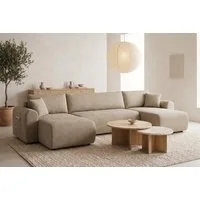 OTTO home Wohnlandschaft JONAA, U-Form, 311 cm Schlafsofa (133/270)-OTTO. Verlässliche Qualität, Tonnentaschen-Federkern, Bettkasten, Cord, Struktur