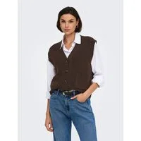 JDY Strickweste JDYSUPER S/L V-NECK VEST KNT NOOS Materialmix