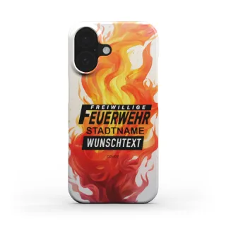 Handyhülle COVRZ | Freiwillige Feuerwehr | Slim Case | Weiß | Personalisierbar | iPhone 16 15 14 13 Plus Pro Max, Samsung Galaxy S25 S24 S23 uvm. iPhone 16 Ohne