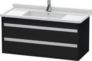 Duravit Ketho Waschtischunterbau wandhängend Eiche Schwarz Matt 1000x455x480 mm - KT664501616 KT664501616