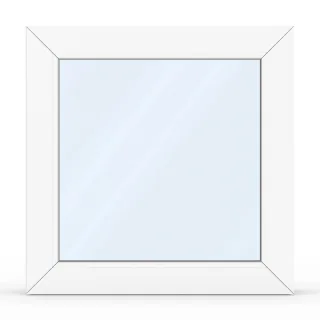 Kunststofffenster, WinDowSys 76 AD, Weiß, 510 x 510 mm, einteilig festverglast, individuell konfigurierbar