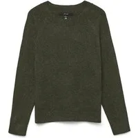 Vero Moda Rundhalspullover VMDOFFY LS O-NECK BLOUSE GA NOOS Materialmix, regular fit