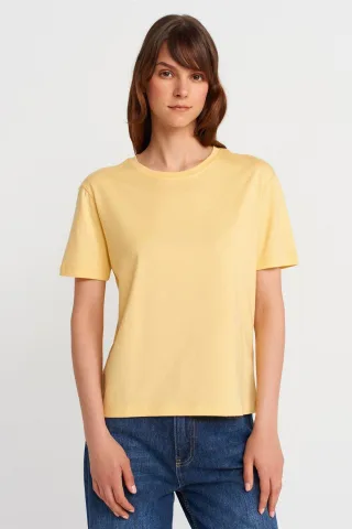 Damen Baumwoll-Modal Rundhals T-Shirt