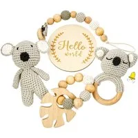 miniHeld Babypuppe Handgestrickter Koala Lako Geschenkbox zur Geburt oder Babyparty