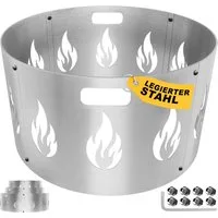 KESSER Feuerschale Funkenschutz für Feuerschale aus legiertem Stahl 1,2mm Stahldicke, (inklusive Schraubenset), Feuerschutz Ø60cm kompatibel mit vielen gängigen Feuerschalen