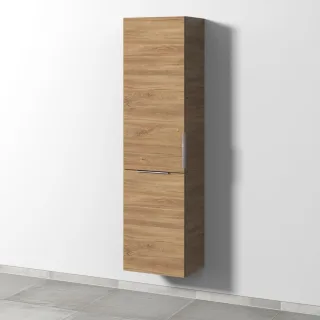 Sanipa 3way Stauraumschrank mit 1 Tür und 1 Wäschekorbklappe, Eiche-Kansas UM18459