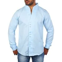 CARISMA Langarmhemd Herren langarm Stehkragen Hemd H-902-regular fit Regular Langarm Stehkragen Uni