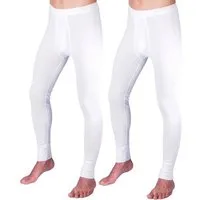 HERMKO Lange Unterhose 3540 (Pack, 2er) Bio-Baumwolle mit Eingriff Weichbund basic hergestellt in EU