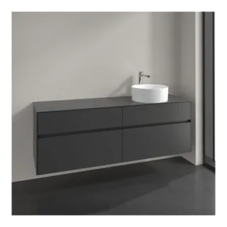 Villeroy und Boch Collaro Waschtischunterschrank C05100VR 160x54,8x50cm, Waschtisch rechts, graphite