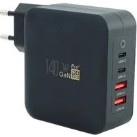keepdrum USB Mehrfach-Schnell-Ladegerät GaN140 140 Watt USB-Ladegerät (Smartphone Laptop Powerbank Tablet uvm, Schnellladen)