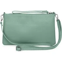 Caspar Clutch Abendtasche Kompakte Damen Leder Tasche - CLASSIC LINE - Modell No.834, leicht, elegant & unempfindlich - 100% Echtleder - Handmade in Italy