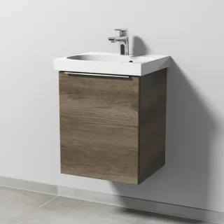 Sanipa 3way Waschtischunterbau zu Geberit Acanto Waschtisch mit 1 Tür, Eiche-Nebraska UM41337