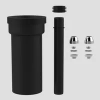 SANIT WC-Anschlussrohr WC-Anschlussgarnitur 300mm DN100 chrom