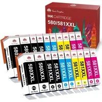 Toner Kingdom 20x Patronen für Canon PGI-580 CLI-581 XXL Pixma TS705a TS6350a Tintenpatrone (20-tlg)