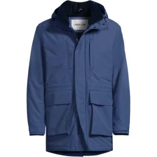 Wasserdichter, isolierter Squall-Parka für Herren, Herren, size: regular, Grün, Nylon, by Lands' End