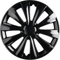 Trimak Radkappen 13-14-15-16 Zoll 4er Set Radzierblenden Silber Schwarz Schlagfest, Schwarz / 16-Zoll-Radkappen, ABS Kunststoff, Schlagfest, Hochwertig