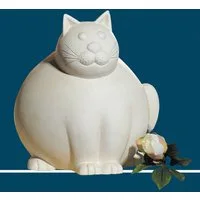 GILDE Dekofigur Katze Molli, creme-weiß (1 St), Dekoobjekt, Tierfigur, Höhe 30 cm, aus Keramik, Wohnzimmer