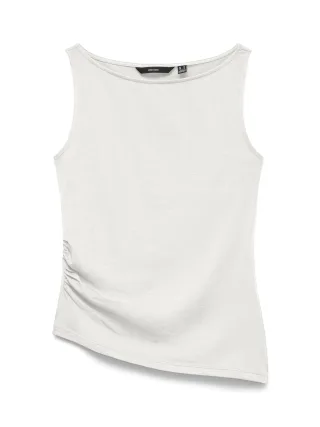 VERO MODA - VMKIRA SL BOAT-NECK TOP JRS Snow White - Gr. - XS