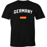 MoonWorks Print-Shirt Moonworks® Herren Deutschland Fan-Shirt T-Shirt Fußball WM EM mit Print