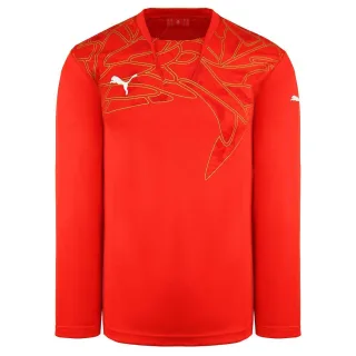 Puma Graphic Long Sleeve Red Mens Torhüter Shirt 700399 03