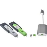 ESSENTIAL Mini DisplayPort Lock (MD04) + Lock Key Mini (U04), Einsteckschloss Farbcode Grün, 4 Stück + 1 Schlüssel