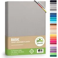leevitex® Spannbettlaken Jersey aus 100% Baumwolle, für Kinder- & Standardmatratzen, Jersey, Gummizug: rundum, 100% Baumwolle, anschmiegsam & dehnbar, diverse Größen und Farben