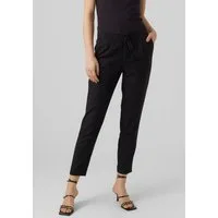Vero Moda Schlupfhose VMJESMILO MW ANKLE PANTS WVN NOOS mit Leinen, elastisches Bündchen und Kordelzug