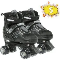 JEOBEST Rollschuhe Verstellbare Rollschuhe für Kinder, Atmungsaktiv Quad Skates, Für Mädchen und Jungen, Weihnachts Geschenke, Größen 27-37