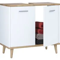 VCM Waschbeckenunterschrank Holz Badmöbel Badunterschrank Waschbecken Landos (1-St) VCM Waschbeckenunterschrank Landos 56x60x28 cm Holzwerkstoff