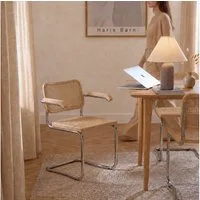 Haris Børn Freischwinger Wiener Geflecht - Handgefertigt in Italien - Premium Schwingstuhl (Set, 2 St), Hochwertige Freischwinger Stühle - Rattanstühle fürs Esszimmer