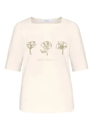 Bianca - T-Shirt mit Karree-Ausschnitt weiß - Gr. - 44