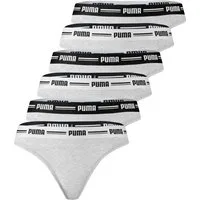PUMA BODYWEAR String Soft Cotton Modal (Set) Webgummibund, Logo, 6er Pack