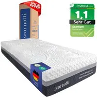 Gelschaummatratze Excellence 7 Zonen Matratze, 2 Liegeseiten, 90x200, 140x200 cm & mehr, scarnatti, 27 cm hoch, (Rollmatratze, 80x200 cm, H3/H4, Memory Foam), CoolGel, Druckentlastung
