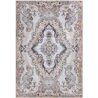 Mazovia Orientteppich Orientalisch Vintage Teppich Traditioneller Orient Teppich, 80 x 150 cm, Kurflor, Waschbar in Waschmaschine, Höhe 5 mm, Rutschfest