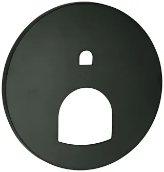 Grohe Rosette 49118 rund für EHM-FMS mit 2-Wege Umstellung hard graphite gebürstet, 49118AL0 49118AL0