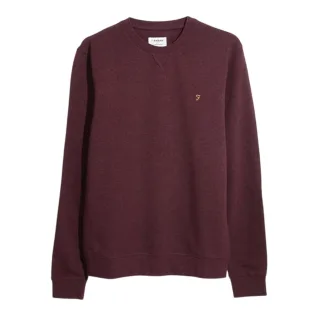 Farah - Sweatshirt für Herren, Rundhalsausschnitt, Bio-Baumwolle (Rot)